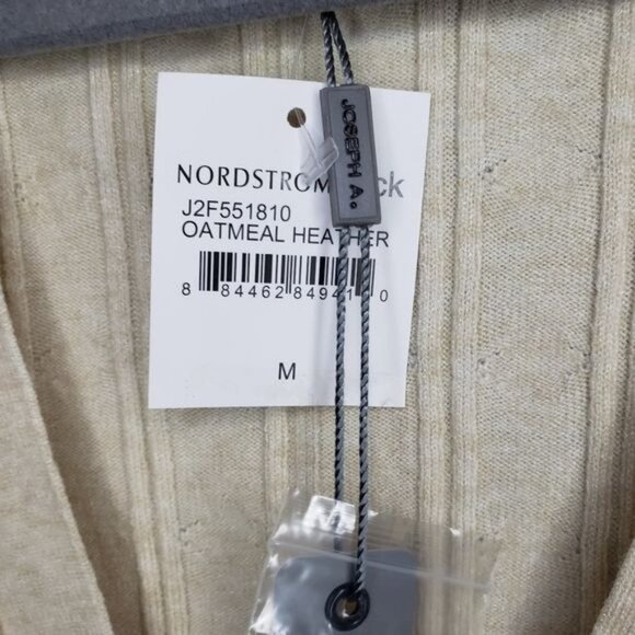 NWT Joseph A Long Sleeve Button Front Boyfriend Cardigan In Oatmeal Heather M - Picture 7 of 10